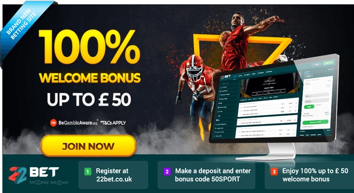 22bet uk betting bonus