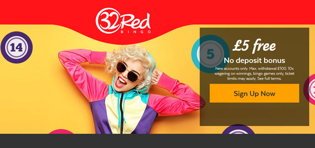 32red bingo no deposit bonus