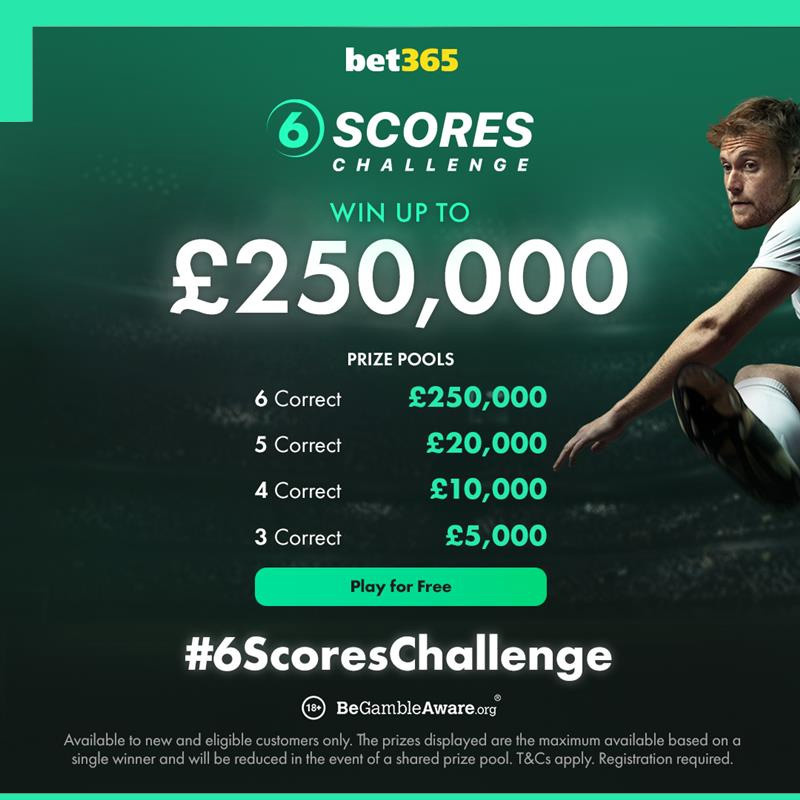 bet365 6 scores challenge