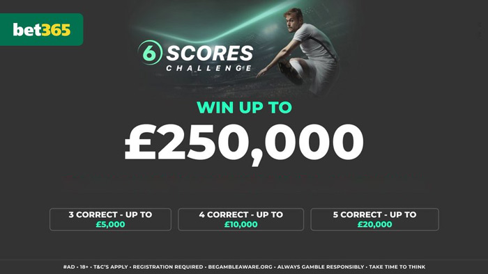 bet365 6 scores challenge prizes