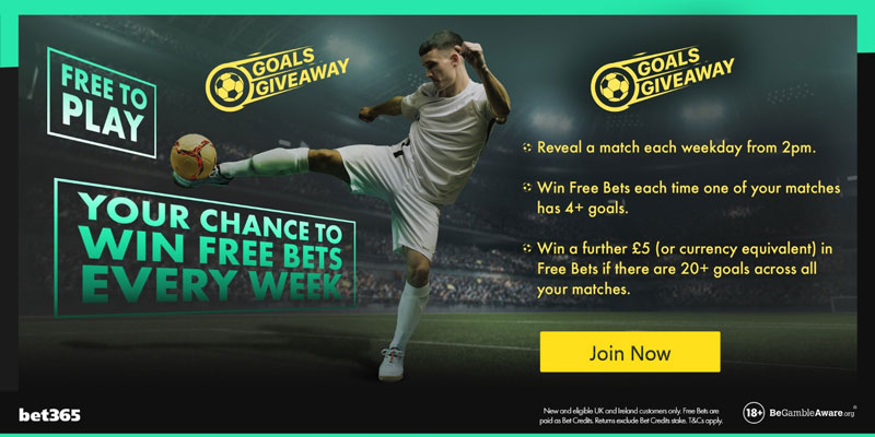 bet365 Goals Giveaway