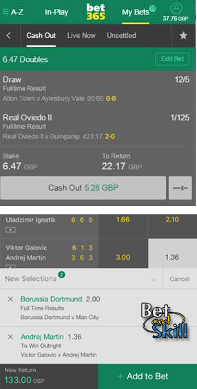 Bet365 Edit Bet - How to add a selection