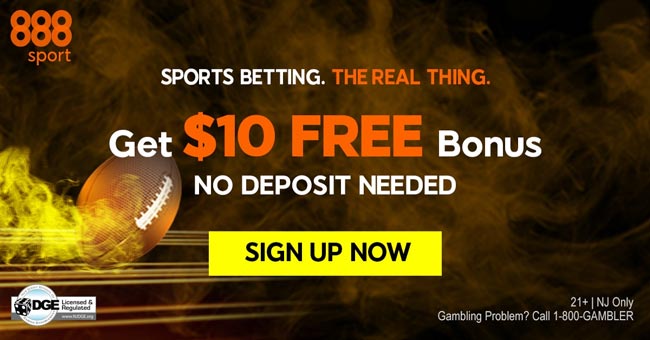 888sport New Jersey No Deposit Free Bet