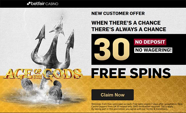 betfair casino no deposit free spins