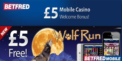 Wolf Run - New to Betfred Mobile Casino - Free 5 pound for every player