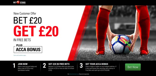 BetStars betting bonus