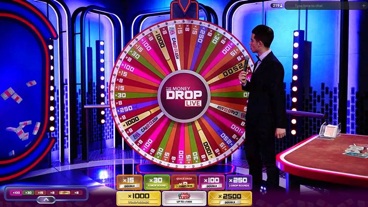 the Money Drop Live wheel