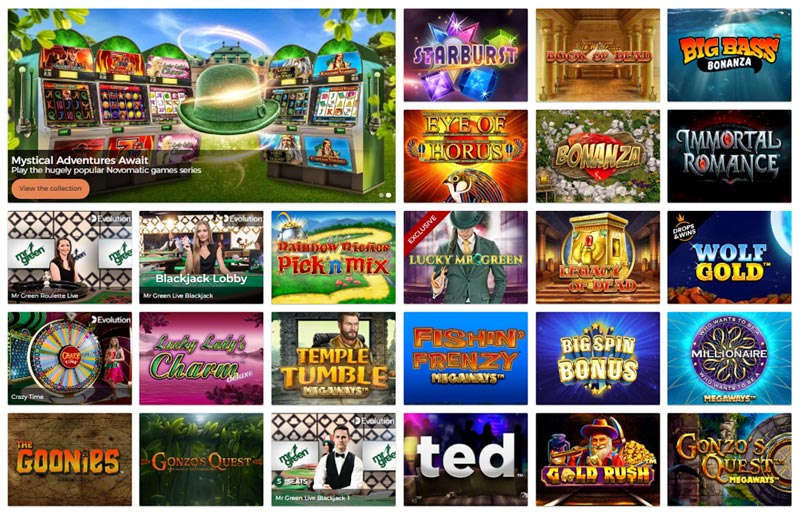 mr green casino games