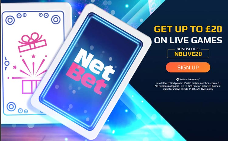 NetBet Live Casino Bonus