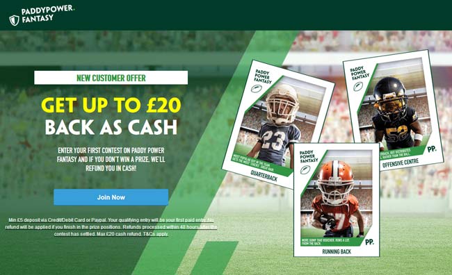 paddypower dfs bonus