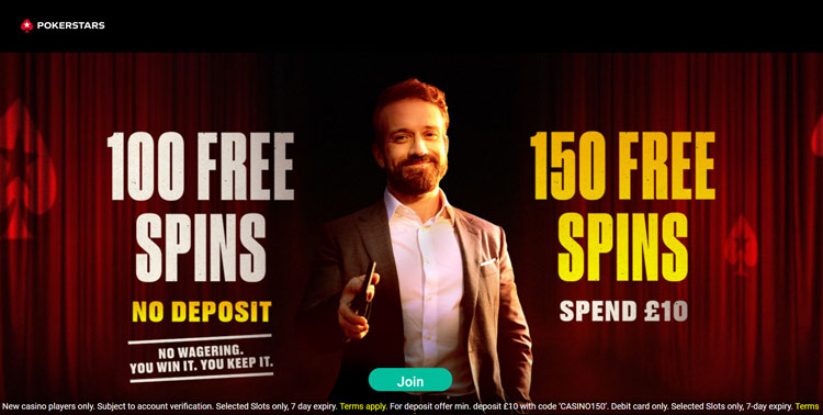 pokerstars casino no deposit free spins