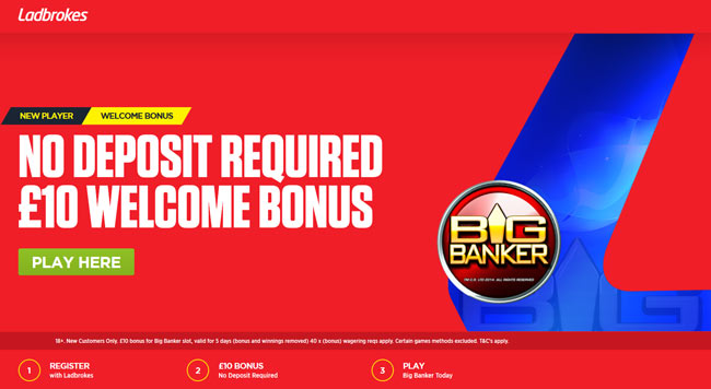 20 no deposit free spins at Ladbrokes